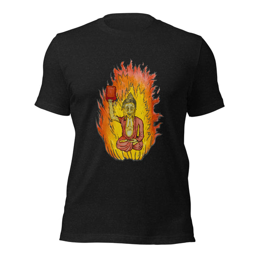 Burning Buddah T-Shirt Black